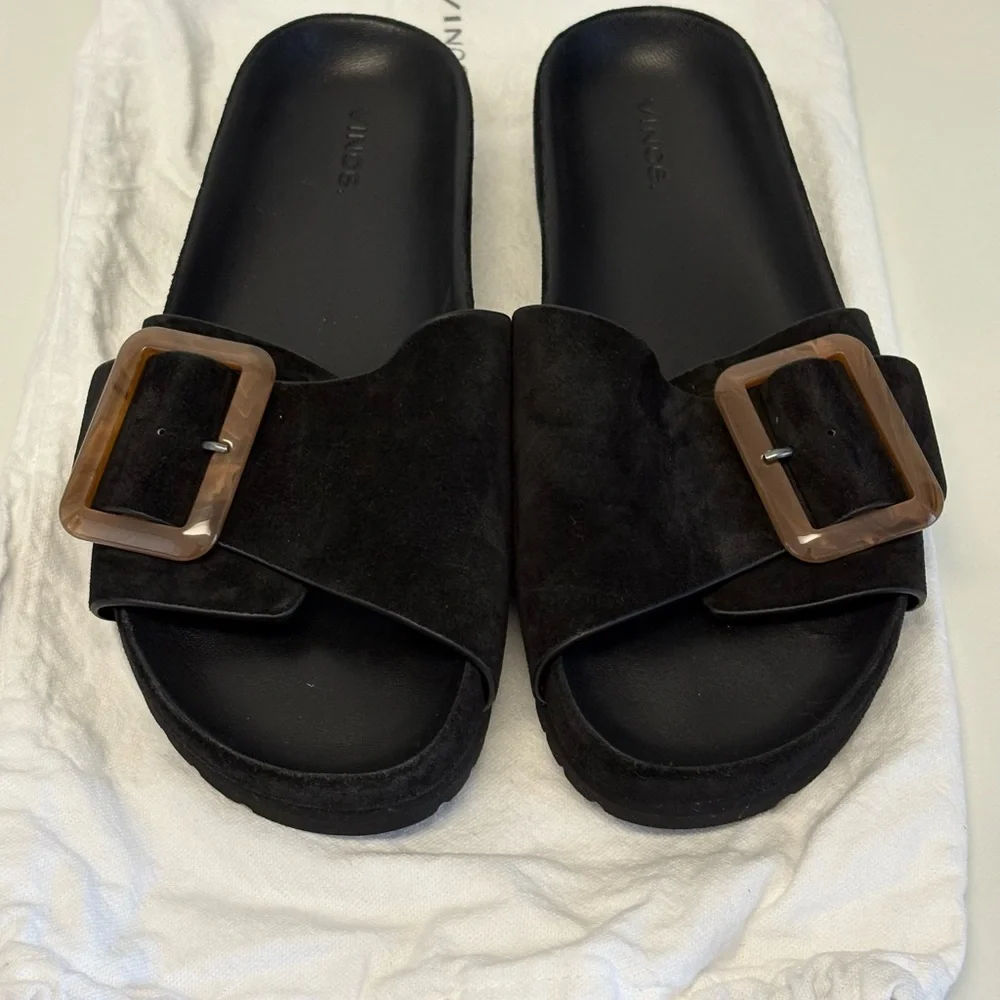 Vince Black Suede Grant Sandals NWOT/UNWORN. Size 9/9.5 - Picture 8 of 12